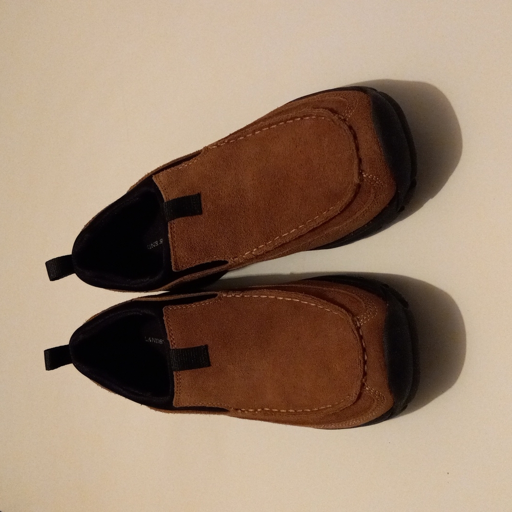 Lands End Men's Suede Slip On Shoes